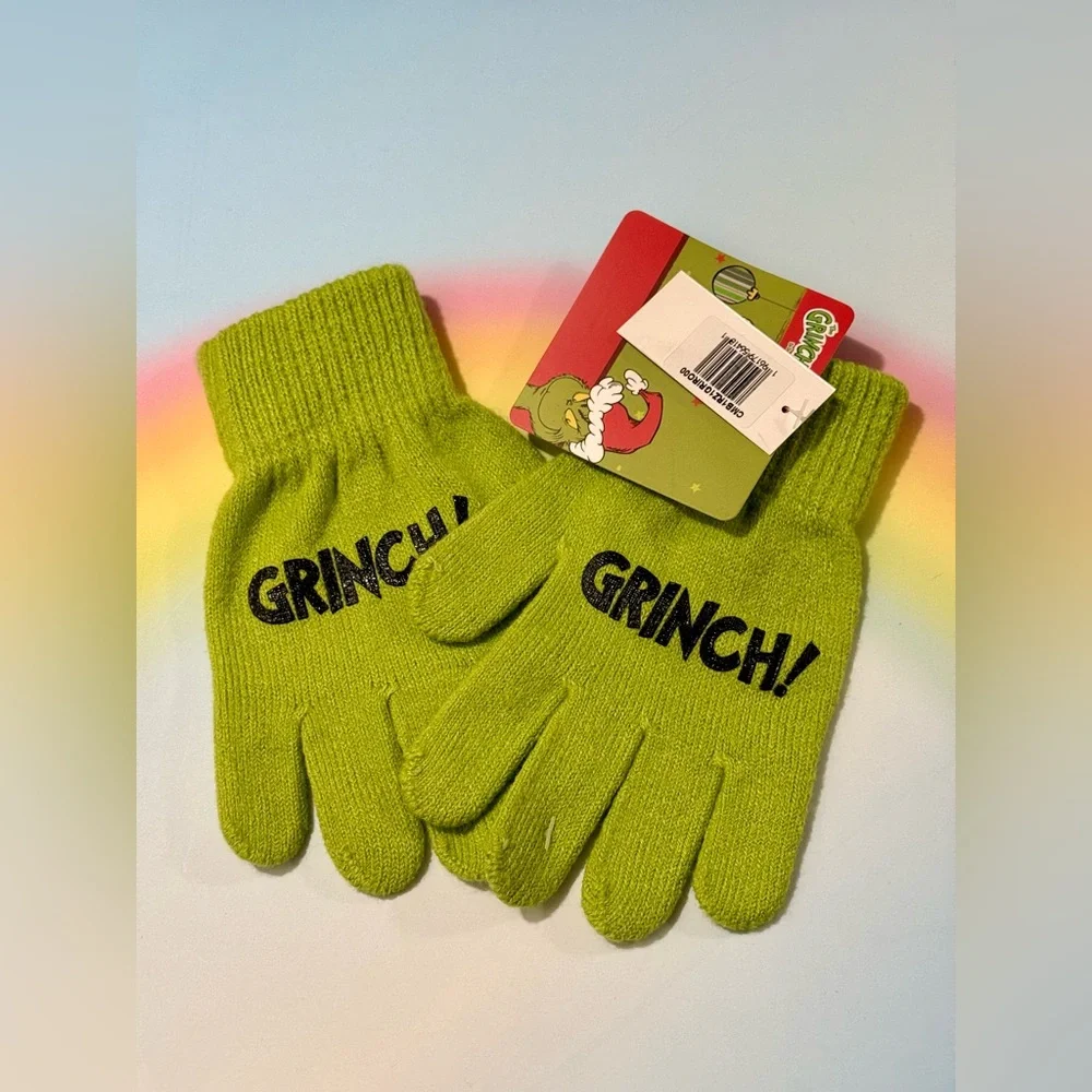 NWT Dr Seuss's How The Grinch Stole Christmas Licensed Mittens - Youth Size